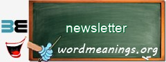 WordMeaning blackboard for newsletter